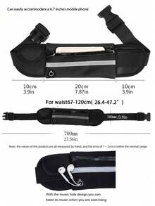 1 Pc Men Women Waistbag Marathon Running Outdoor Riding Fitness With Water Bottle Waterproof Phone Sport Male Female Belt Waist Bags - A - View 10