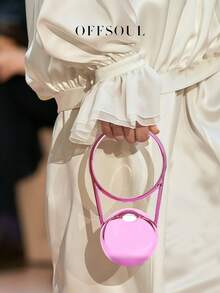 白色新娘婚礼仪式包，高端优雅晚宴手拿包，女士软柄手提包，适合派对、宴会、海滩度假等场合 - 玫紅色 - 查看 1