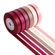 30 Yards 3/8 Inch Multi-Color Satin Ribbon, Bulk Colorful Satin Ribbon Rolls, Handmade Solid Double-Sided Satin Ribbon For Shower, Birthday, Wedding, Gift Wrapping - Multicolor - View 28