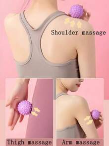 1pc Tpr Acupoint Massage Ball For Fascia Release, Foot Muscle Relaxation, 6 Colors Yoga Ball For Shoulder, Neck & Meridian Massage - Multicolor - View 10