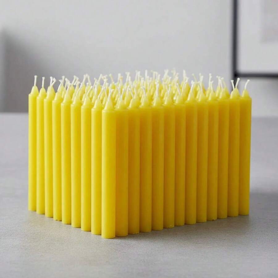 arcanjo velas Box With 50 15cm Candle Sticks - (Yellow) - Màu vàng - Xem 1