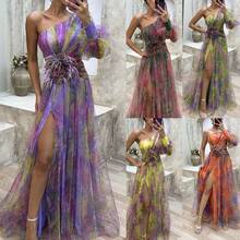 New Party Mesh Off-Shoulder Dress Casual Fashion Dress For Women - Purple - View 6