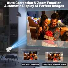 Mini Projector Supports 4K Resolution And 720P PC, Portable Family Cinema And Operating System Compatible With Laptop, PC And Smartphones, Combined
