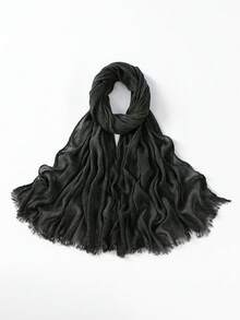 2026 Novo Lenço/Xale Monocromático para Mulheres, Macio, Respirável, Confortável e Amigável à Pele, Minimalista para Uso Diário e Estilo de Rua - Multicolorido - Visão 10