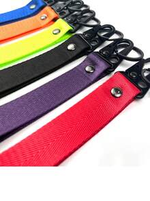Key Chain Strap-Stylish And Durable Nylon And Zinc Alloy Wristband, Suitable For Men And Women-Security Key, ID Card And Wallet Clip-Adjustable And Stylish - Keychain - View 4