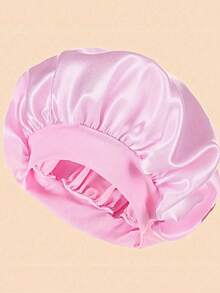 1pcs Silk Sleep Bonnet Set - Satin Hair Wrap For Curly/Natural Hair With Soft Elastic Band (Black & Gold), Gentle Night Cap For Hair Protection & Frizz Control - 彩色 - 查看 7
