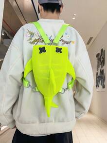 Japanese Style New Shark Design Backpack, Unisex Versatile Large Capacity Backpack, Men Casual Travel Niche Shoulder Bag - Multicolor - View 5