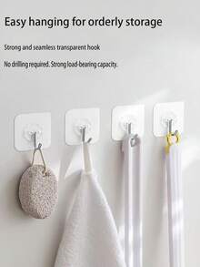 10/35 ganchos de pared autoadhesivos - Fácil de instalar, sin marcas, plástico duradero, estilo ecléctico - Con organizador de almacenamiento para llaves, sombreros, toallas, cinturones, bufandas, gafas de sol - Ideal para baño, dormitorio, oficina, cocina, entrada - Ahorro de espacio, montaje adhesivo en la pared para organización multipropósito y acceso rápido en el hogar o espacios de oficina pequeños - Multicolor - Ver 3