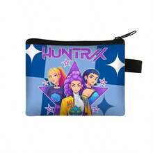 1pc HUNTRX/K-POP Chibi Print Coin Purse, Lightweight & Portable, PU Material, Zipper Closure, Coin/Card Storage, Student Daily/Fan Merchandise Accessory - Multicolor - View 27