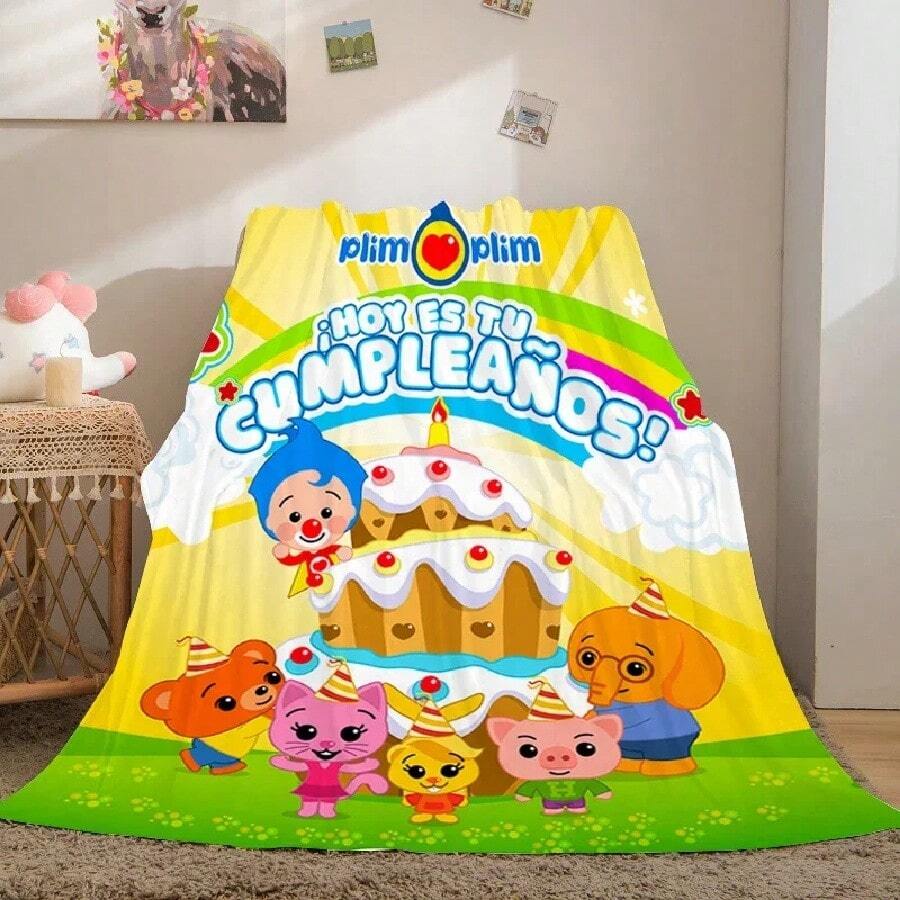Fluffy Soft Blankets For Winter A-Plim A-Plim Warm Bed Fleece Camping Custom Flannel Decorative Sofa Blanket Microfiber Bedding(9).Jpg - 白色 - 查看 1