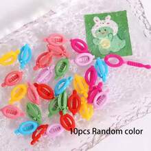 Assorted Candy Color Dopamine Star, Frog, Bow Tie Mini Hair Clips, Pet Hair Accessories - Multicolor - View 10