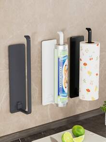 Bathroom Toilet Paper Holder - Plastic Adhesive Wall-Mounted Tissue Paper Rack, Waterproof Lightweight Toilet Paper Storage Organizer, Bathroom Hardware Accessories - Multicolor - View 6