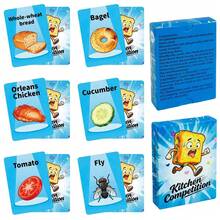 50pcs/Box Food Themed Board Game Card Set, Thick Paper High-Definition Printing, Durable, Interactive Family/Friends Party Game, Exquisite Gift Box Packaging, Suitable For Personal Collection Or Gift Giving. - Hamburger Card Game Cards - View 6