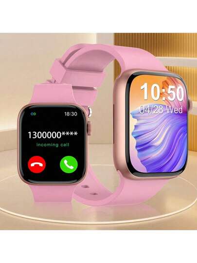 Smartwatch inalámbrico de 2.1" (contestar/marcar/rechazar), unisex, con múltiples modos deportivos incorporados, podómetro, consumo de calorías, esfera personalizable, recordatorio del clima, adecuado como regalo festivo para hombres y mujeres