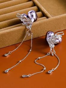 Decorative Clip-On Charms For Freeclip Headphones, Bluetooth Earphones Butterfly Tassel Mermaid Tail Earphone Clip-On Accessories, Niche High-End Earphone Clips (Earphones Not Included, Only Selling Decorative Clips) - Multicolor - View 2