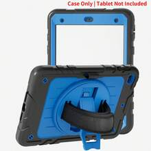 1pc, Compatible With IPad Mini 5 Case, IPad Mini 4 Case, Hybrid Triple-Layer Armor Shockproof Rugged Drop Protection Case With 360-Degree Rotating Stand, Compatible With IPad Mini 4/5 7.9-Inch - Black + Sky Blue - Black + Dark Blue - View 2