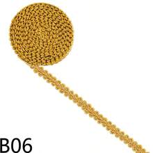 5码金属蕾丝花边丝带，弧形蕾丝面料，缝纫，编织，蕾丝丝带，婚礼工艺DIY服装配饰 - 彩色 - 查看 26