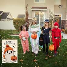 Halloween Ghost Garden Flag 12x18 Vertical Double Holiday Outside Decorations Burlap Yard Flag Spooky Pumpkin Seasonal Holiday Flag Farmhouse Yard Outdoor Flag Seasonal Welcome Yard Outdoor Flag Outdoor Decoration - / - 查看 7