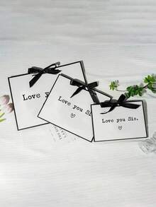 1pc Birthday Party Gift Bag,"Love You Sis" Design,Elegant Foldable Tote With Clip Handle,Premium Sisters Gift Bag - Lightweight Foldable Tote With Ribbon,Custom Wedding Gift Bag, Bridesmaid Gift Box, Bridal Party, Custom Birthday Gift Bag, Wedding Gift Bag, Bridesmaid Gift Bag, Engagement Gift Bag, Party Gift Bag, Ribbon Tie Gift Bag, Graduation Gift Bag,Home Harmony - Multicolor - View 7