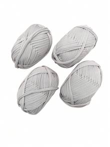 4 Rolls X 100g Polyester Crochet/Weaving Yarn, Total 30m Length - Ideal For DIY Projects Such As T-Shirts, Slippers, Baskets, Fabric Strips, Handmade Bags, Toys, Shoes, Carpets, Storage Baskets And More - Multicolor - View 31