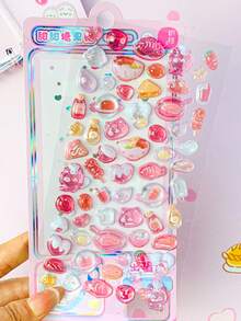 3D苹果贴纸，水晶鼻梁贴纸，手机壳装饰贴纸。装饰贴纸礼品。家居装饰，派对装饰，生日礼物，各种节日礼物，时尚单品。DIY。送给朋友或伴侣的礼物。毕业典礼礼物。 - 彩色 - 查看 12