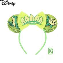 Disney Valentine's Day Limited Edition Headband, Green Glitter Lotus Flower + Frog Prince Elements - Multicolor - View 9