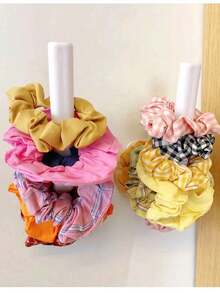 1 Wooden Hair Accessory Organizer With A Rack, Hair Bands With A Rack, Ribbon Organizer, Hair Accessory Storage Rack, High Quality Hair Accessory Display Rack, Suitable For, Living Room, Display Cabinet School, Party, The Best Choice For Birthday, Wedding, Gathering, And Also A Perfect Gift For Colleagues, Friends And Family, The Best Choice For To School Season. - Multicolor - View 11