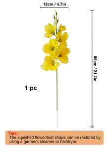 Bó hoa mộc lan nhân tạo 6 bông, cao 55cm, dùng trang trí nhà cửa, phòng khách, tiệc cưới, chủ đề lãng mạn. - Màu vàng - Xem 2