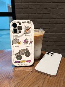 los gatos les encantan los juguetes, pelotas, cuerdas, pajaritos, láseres y camiones. Esta elegante funda es compatible con los modelos  17, 16, 15, 14 Pro Max, 13, 12, 11, XR y XS Plus. Fabricada en TPU flexible, resistente a golpes y arañazos, ofrece una excelente protección contra caídas y un agarre cómodo. Es un regalo ideal para familiares, amigos y seres queridos, y una opción perfecta para festivales. - Blanco - Ver 6