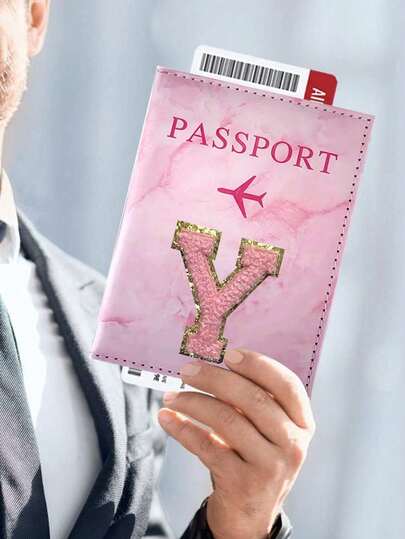 Passport Wallet Women Men RFID Vintage Business Passport Covers Holder Portable Multi-Function ID Bank Card PU Leather Wallet Case Air Plan Travel Accessories PU Leather Passport Covers For Teens For Travel For Back To School, Premium Minimalist Initial Letter Passport Cases For Girls For Student For Unisex Back To School Stuff Travel Accessories Passport Bag