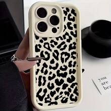 Black Leopard Print Compatible With Apple 16/15/14/13/12 Pro Max High Bamboo Phone Case  11 Soft - White - View 4