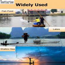Teettartee Outdoor Fishing Camping Hand Cast Fishing Net, Cast Net, Fish Net, Fish Shrimp Crab Catching Net, American Style Hand Cast Net - Multicolor - View 4