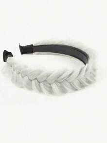 1件优雅波西米亚风编织发带，防滑齿设计，女士发饰头巾，发箍