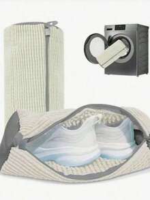 4/2/1pcs Washing Machine Shoe Bags, Travel Shoe Storage Bags, Machine Washable Portable Shoe Bags, Protective Anti-Deformation Shoe Cleaning Bags, Suitable For Sports Shoes, Casual Shoes And All Kinds Of Footwear, Household Cleaning Supplies, Toiletries, Laundry Bags, Shoe Cleaning Bags, Shoe Accessories, Shoe Cleaning And Protection Bags, Valentine's Day Gift - Grey - View 14