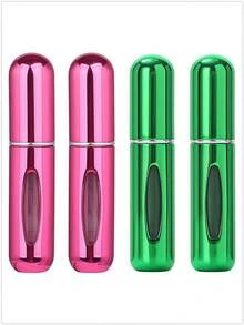 5 件/4 件/3 件/2 件/1 件 5ml 可再填充香水瓶、便携式可再填充香水雾化器瓶、可再填充香水旅行喷雾瓶、迷你便携式空液体容器、旅行必需品、海滩旅行收纳袋、适用于香水、女士香水，适合度假、露营、度假、返校