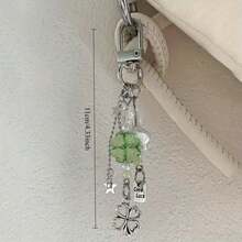 1pc Four-Leaf Clover Keychain & Phone Charm, Lucky Decorative Pendant For Bags Or Keys, Cute Elegant Accessory And Meaningful Gift For Friends Or Loved Ones - Nhiều màu - Xem 4
