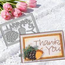Creative Thank You Dies, DIY Scrapbooking Album And Embossing Stencil, Greeting Card Making Tool, Card Paper Cutting Crafts ,Gift Card Making Template Die Cuts. - Silver - View 5