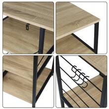 Baker's Racks - ブラック + ライトウッドグレイン - チェックする 6