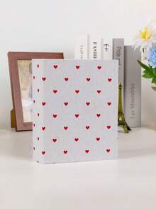 Love-Themed Printed Fabric Photo Album,Small Photo Album 4x6 100 Pockets Linen Cover Picture Book Holds 4x6 Photos For Wedding, , Family, Graduation,Valentine's Day Keepsake Book - Multicolor - View 1