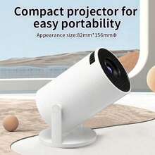 Portable Projector, 180° Adjustable Angle, Fast Focus - Compatible With IOS, Android, Windows And More | Comes With Remote Control, Ideal For Smartphones, USB Devices And Home Cinema