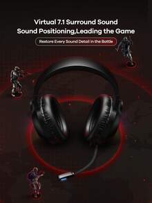 Tai nghe chơi game âm thanh nổi Remax, tai nghe chống ồn có micro, đèn LED, âm thanh vòm 7.1, đệm tai bằng mút hoạt tính mềm mại, quà tặng cho bạn bè game thủ, phích cắm 2 trong 1 (Type-C và 3.5mm), chiều dài cáp 6.2ft (khoảng 1,8m). - RM-705 - Xem 3