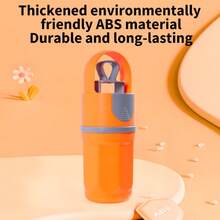 Pet Waste Picker, Outdoor Dog Cat Pooper Scooper With 6-Claw Poop Scoop, Built-In Trash Can - Orange - View 5