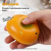 1pc Temperature-Sensitive Mango Squeeze Toy, Changes Color When Temperature Exceeds 30°C, Slow Rebound Stress Relief Squeeze Toy, Soft Pressure Relief Toy For Work And Life, Small Gift - Multicolor - View 6