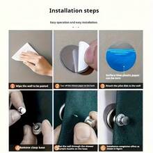 12/20 Pairs Classic Metal Curtain Magnet Ties With Back Studs, Magnetic Buckles For Home, Bedroom, Office Curtains - Easy Install, Tool-Free, Reusable - Multicolor - View 6