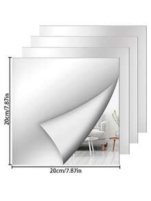 Self-Adhesive Acrylic Flexible Mirror Sticker - Shatterproof, Explosion-Proof, High Definition - Multicolor - View 8