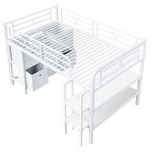 Bed Frames - 白色 + 金屬 + 90厘米*200厘米 - 查看 5