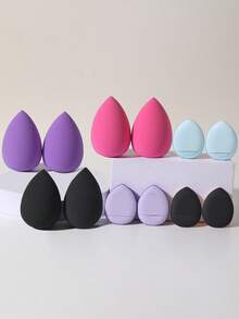 8/9/12/16件套化妆工具套装，包含：化妆海绵+迷你气垫粉扑 - 彩色 - 查看 8