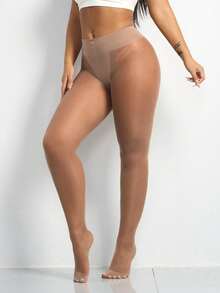 1双女士20D黑色性感连裤袜，时尚简约连裤袜，纯色透明 - 彩色 - 查看 31