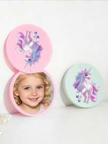 5pcs Hair Styling Tool Set, Including Brush, Spray Bottle, Transparent Water Bottle, Rat Tail Comb, Side Brush, Ideal Gift For Girls, Cute DIY Stickers (Random Style) - Multicolor - View 5