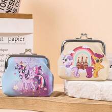 1pc My Little Pony Cute Creative Portable Coin Bag Without Zipper Ladies Mini Bag Multi-Functional Storage Bag Coin Bag School Uniform Accessory Beautiful Holiday Gift Creative Valentine's Day Gift - Multicolor - View 6
